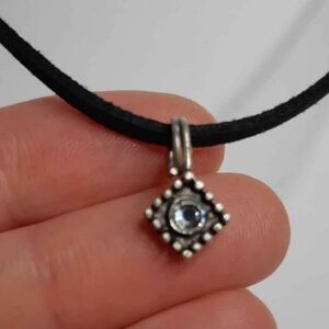 Sterling Silver Crystal Necklace